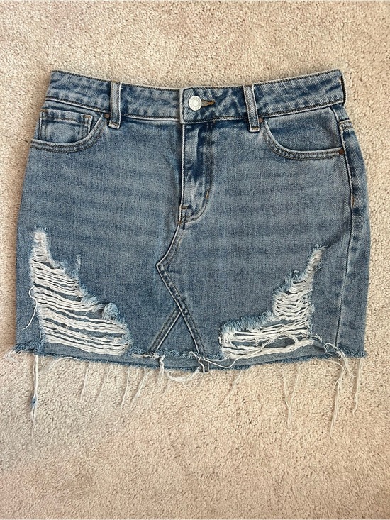 PacSun Dresses & Skirts - PacSun Light Blue Distressed Denim Mini Skirt